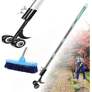 MiaoMa Outil de désherbage pour terrasse Brosse à Poils rigides avec désherbeur à Manche Long de 125 cm sans s'agenouiller Outil de désherbage de terrasse avec Roues - Publicité MiaoMa Outil de désherbage pour terrasse Brosse à Poils rigides avec désherbeur à Manche Long de 125 cm sans s'agenouiller Outil de désherbage de terrasse avec Roues - Publicité