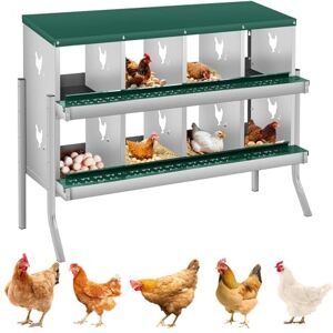 Garvee Boîte de Nidification pour Poules – Acier galvanisé antirouille, Double Niveau, Grand aération, Plateau et Couvercle Amovibles, Montage Affiche ou sur Pieds, Protection optimale des œufs - Publicité Garvee Boîte de Nidification pour Poules – Acier galvanisé antirouille, Double Niveau, Grand aération, Plateau et Couvercle Amovibles, Montage Affiche ou sur Pieds, Protection optimale des œufs - Publicité
