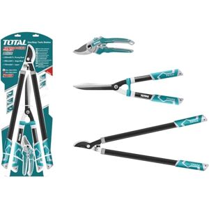 TOTAL Tools Ensemble de Coupe pour Jardinage Mod. THT1576033 Set de 3 Ciseaux de Taille: 1 de 220 mm, 1 Cisaille à Haies de 580 mm et 1 à Deux Mains de 725 mm Kit Complet pour Taille et Jardin - Publicité TOTAL Tools Ensemble de Coupe pour Jardinage Mod. THT1576033 Set de 3 Ciseaux de Taille: 1 de 220 mm, 1 Cisaille à Haies de 580 mm et 1 à Deux Mains de 725 mm Kit Complet pour Taille et Jardin - Publicité