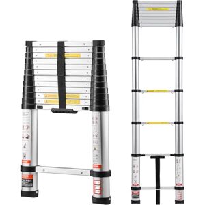 VEVOR Échelle Télescopique Aluminium 3,8 m Pliable Multifonctionnelle Rétraction à Un Bouton Capacité de Charge 150 kg Pieds Antidérapants Échelle pour Maison, Travaux Extérieurs, Grenier, Réparation - Publicité VEVOR Échelle Télescopique Aluminium 3,8 m Pliable Multifonctionnelle Rétraction à Un Bouton Capacité de Charge 150 kg Pieds Antidérapants Échelle pour Maison, Travaux Extérieurs, Grenier, Réparation - Publicité