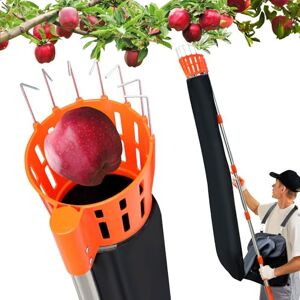 BOUDECH Pametik Classeur de fruits en entonnoir avec poignée télescopique 4 m avec support et sac en tissu pour récolte de pommes oranges poires orange et noir - Publicité BOUDECH Pametik Classeur de fruits en entonnoir avec poignée télescopique 4 m avec support et sac en tissu pour récolte de pommes oranges poires orange et noir - Publicité