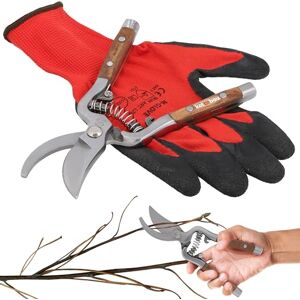 KOTARBAU Cisailles de jardin taille-haies en acier avec manche en bois Taille-haies de 22 cm cisailles à rosiers élagueurs pour le jardin pour couper et tailler les branches - Publicité KOTARBAU Cisailles de jardin taille-haies en acier avec manche en bois Taille-haies de 22 cm cisailles à rosiers élagueurs pour le jardin pour couper et tailler les branches - Publicité