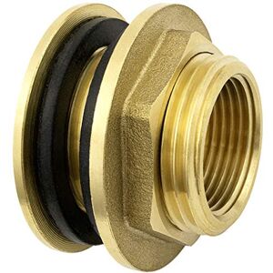 SHYNE Traversée de Paroi en Laiton de 3/4 Pouce (20/27) de Haute Qualité Inoxydable + 2x Joints en Caoutchouc Gratuits, Traversée Cloison Pour Robinets d'eau, Baril de Pluie, Conteneur, Cuve Ibc (2pc) - Publicité SHYNE Traversée de Paroi en Laiton de 3/4 Pouce (20/27) de Haute Qualité Inoxydable + 2x Joints en Caoutchouc Gratuits, Traversée Cloison Pour Robinets d'eau, Baril de Pluie, Conteneur, Cuve Ibc (2pc) - Publicité