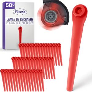 Filzada 50x Lame Coupe Bordure – Lame Rotofil plastique compatible avec coupe bordure Gardena de haute qualité – Accessoire débroussailleuse - Publicité Filzada 50x Lame Coupe Bordure – Lame Rotofil plastique compatible avec coupe bordure Gardena de haute qualité – Accessoire débroussailleuse - Publicité