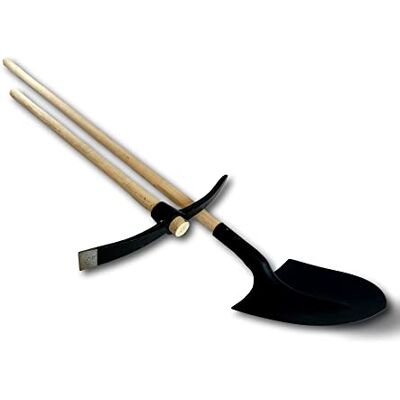KIBROS Kit pioche terrassier 90 cm + Pelle maçon 130 cm tête Acier Pioche manche 90 cm + pelle ronde 130 cm, manches bois fabriqués France, têtes acier, terrassement maçonnerie BTP. Publicité KIBROS Kit pioche terrassier 90 cm + Pelle maçon 130 cm tête Acier Pioche manche 90 cm + pelle ronde 130 cm, manches bois fabriqués France, têtes acier, terrassement maçonnerie BTP. Publicité