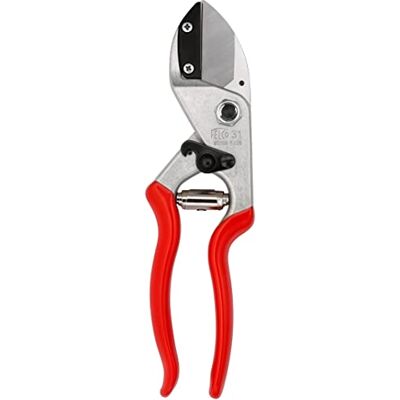 FELCO 31 Sécateur à enclume universel pour main large, lame droite biseautée double face, coupe bois mort 25 mm, longueur 210 mm, Swiss Made - Publicité FELCO 31 Sécateur à enclume universel pour main large, lame droite biseautée double face, coupe bois mort 25 mm, longueur 210 mm, Swiss Made - Publicité