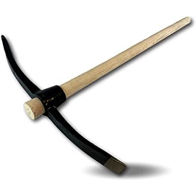 KIBROS Pioche terrassier manche 90 cm bois France panne acier forgé Panne acier forgé avec pointe et langue, pour racler couper creuser et décoffrer, fabriqué en France. Publicité KIBROS Pioche terrassier manche 90 cm bois France panne acier forgé Panne acier forgé avec pointe et langue, pour racler couper creuser et décoffrer, fabriqué en France. Publicité