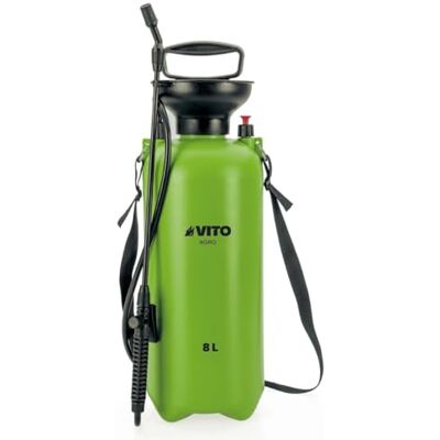 VITO Pulvérisateur de Jardin 8L Lance 60cm Tuyau 1.20m Pulvérisateur à Pression Manuelle Spray et Jet Jardin, désinfection, Nettoyage - Publicité VITO Pulvérisateur de Jardin 8L Lance 60cm Tuyau 1.20m Pulvérisateur à Pression Manuelle Spray et Jet Jardin, désinfection, Nettoyage - Publicité