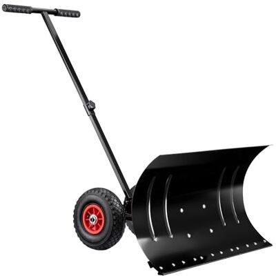WilTec Pelle à Neige sur Roues gonflables – Lame de 74 x 43 cm – Longueur poignée 100 cm – en PVC et Acier – Chasse Neige Manuel pour déneigement - Publicité WilTec Pelle à Neige sur Roues gonflables – Lame de 74 x 43 cm – Longueur poignée 100 cm – en PVC et Acier – Chasse Neige Manuel pour déneigement - Publicité