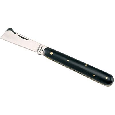 AUSONIA COUTEAU À GREFFE GREFFOIR NOIR DE 17 CM, LAME 7 CM EN ACIER INOX ET MANCHE EN FAUSSE CORNE - Publicité AUSONIA COUTEAU À GREFFE GREFFOIR NOIR DE 17 CM, LAME 7 CM EN ACIER INOX ET MANCHE EN FAUSSE CORNE - Publicité
