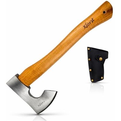 Xforst Hache Viking 38 cm Hachette Bushcraft, Camping & Outdoor Tête Forgée Polie en Acier au Carbone Manche en Bois de Hickory Étui en Cuir Véritable Inclus Idée Cadeau Homme 0,86 kg X-H6 - Publicité Xforst Hache Viking 38 cm Hachette Bushcraft, Camping & Outdoor Tête Forgée Polie en Acier au Carbone Manche en Bois de Hickory Étui en Cuir Véritable Inclus Idée Cadeau Homme 0,86 kg X-H6 - Publicité