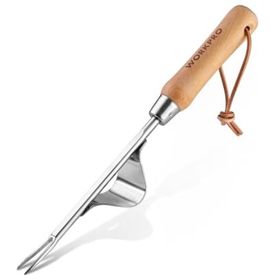 WORKPRO Désherbeur Manuel en Acier Inoxydable Extracteur de Racines à Double Dent avec Base à Levier, Outil de Jardin pour Enlever les Mauvaises Herbes - Publicité WORKPRO Désherbeur Manuel en Acier Inoxydable Extracteur de Racines à Double Dent avec Base à Levier, Outil de Jardin pour Enlever les Mauvaises Herbes - Publicité