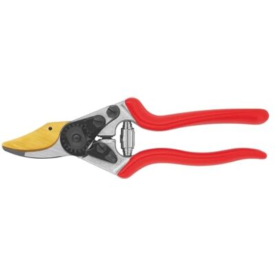 FELCO 6 Sécateur personnalisable Lame F-Gold/Poignées rouges – lame or-cobalt résistante, ergonomie main moyenne, coupe 20 mm, aluminium forgé, Swiss Made - Publicité FELCO 6 Sécateur personnalisable Lame F-Gold/Poignées rouges – lame or-cobalt résistante, ergonomie main moyenne, coupe 20 mm, aluminium forgé, Swiss Made - Publicité