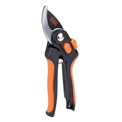 Cisailles de jardin compactes Black & Decker - 20,3 cm - Lames en acier - Publicité Cisailles de jardin compactes Black & Decker - 20,3 cm - Lames en acier - Publicité