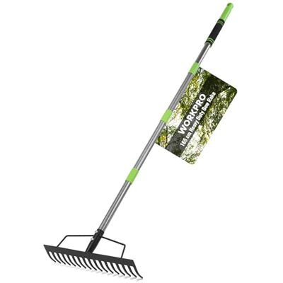 WORKPRO Râteau Robuste, Râteau Arceau 165 cm, Râteau de Jardin - Publicité WORKPRO Râteau Robuste, Râteau Arceau 165 cm, Râteau de Jardin - Publicité