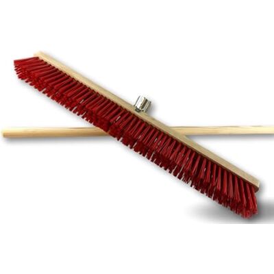 KIBROS Lot 3 balais cantonnier PVC Rouge 80 cm avec Manche Bois Garnissage PVC rouge résistant, 80 cm, manche bois inclus, semelle bois, douille vissante, piste extérieur. Publicité KIBROS Lot 3 balais cantonnier PVC Rouge 80 cm avec Manche Bois Garnissage PVC rouge résistant, 80 cm, manche bois inclus, semelle bois, douille vissante, piste extérieur. Publicité