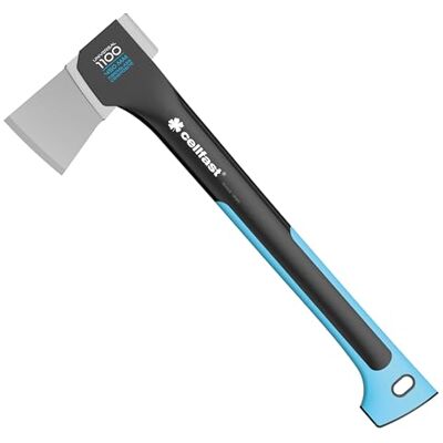 Cellfast Hache Universelle U1100 ENERGO™, Acier trempé de Haute qualité, SAFETOUCH™ Surface antidérapante, 45cm, 1,1 kg, 41-002 - Publicité Cellfast Hache Universelle U1100 ENERGO™, Acier trempé de Haute qualité, SAFETOUCH™ Surface antidérapante, 45cm, 1,1 kg, 41-002 - Publicité