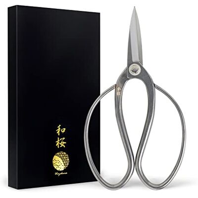 Wazakura Ciseaux à Bonsaï Traditionnels en Acier Inoxydable Haute Qualité Fabriqués au Japon 180 mm, Outils de Taille et Jardinage Japonais Pour une Coupe Précise - Publicité Wazakura Ciseaux à Bonsaï Traditionnels en Acier Inoxydable Haute Qualité Fabriqués au Japon 180 mm, Outils de Taille et Jardinage Japonais Pour une Coupe Précise - Publicité