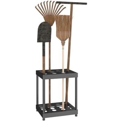 Outsunny Organisateur d'Outils de Jardin 16 Compartiments 2 Niveaux Noir Support à Outils de Jardin, Coussinets Réglables, pour Sécateurs, Pelles, Râteaux, pour Abri, Garage - Publicité Outsunny Organisateur d'Outils de Jardin 16 Compartiments 2 Niveaux Noir Support à Outils de Jardin, Coussinets Réglables, pour Sécateurs, Pelles, Râteaux, pour Abri, Garage - Publicité