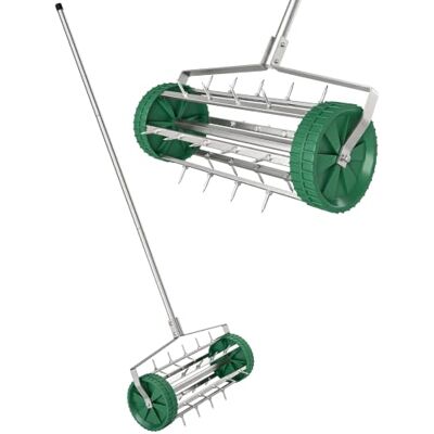 Outsunny Rouleau Aérateur pour Pelouse, Aérateur Gazon, 98x45x87 cm Vert - Publicité Outsunny Rouleau Aérateur pour Pelouse, Aérateur Gazon, 98x45x87 cm Vert - Publicité