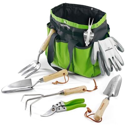 WORKPRO Ensemble d'Outils de Jardinage 8 Pièces en Acier Inoxydable - Publicité WORKPRO Ensemble d'Outils de Jardinage 8 Pièces en Acier Inoxydable - Publicité