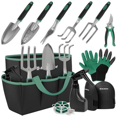 BLOSTM Ensemble d'outils de Jardinage 11 pièces (Vert/Noir) - Publicité BLOSTM Ensemble d'outils de Jardinage 11 pièces (Vert/Noir) - Publicité
