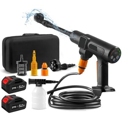 UEXEDO Hydrolatrice à Pression Élevée de 3500W, Hydrolatrice Portable MAX 200 Bar avec 2 Batteries, Embout Multifonctions 6 en 1 et Embout Rotatif à 180°, Laveuse Sans Fil pour Voiture, Jardin, Arrosage - Publicité UEXEDO Hydrolatrice à Pression Élevée de 3500W, Hydrolatrice Portable MAX 200 Bar avec 2 Batteries, Embout Multifonctions 6 en 1 et Embout Rotatif à 180°, Laveuse Sans Fil pour Voiture, Jardin, Arrosage - Publicité