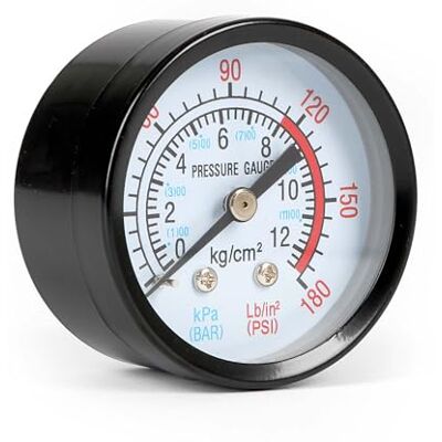 WilTec 52mm Manomètre pression pour réservoir pump axial 12.9mm 0-12bar / 0-180PSI - Publicité WilTec 52mm Manomètre pression pour réservoir pump axial 12.9mm 0-12bar / 0-180PSI - Publicité