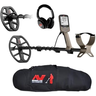 Minelab X-Terra Elite Expedition Bundle, étanche, All Terrain Treasure Metal Detector, Multi-IQ Precision Ciblage, Inclus V8X Coil, V12X Coil, ML85 casque, câble de charge et sac pour le - Publicité Minelab X-Terra Elite Expedition Bundle, étanche, All Terrain Treasure Metal Detector, Multi-IQ Precision Ciblage, Inclus V8X Coil, V12X Coil, ML85 casque, câble de charge et sac pour le - Publicité