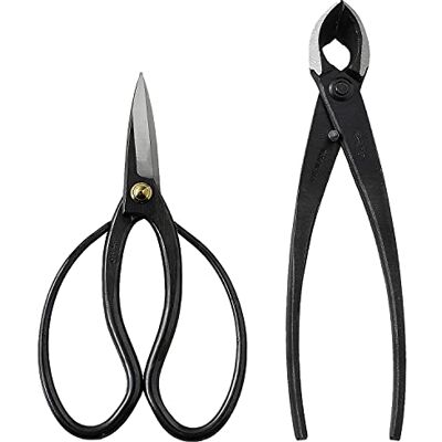 Wazakura Kit Outils Essentiels pour Bonsaï Japonais Fabriqué au Japon, Ciseaux Sécateur à Bonsaï 180mm avec Coupe Branches Concave 200mm - Publicité Wazakura Kit Outils Essentiels pour Bonsaï Japonais Fabriqué au Japon, Ciseaux Sécateur à Bonsaï 180mm avec Coupe Branches Concave 200mm - Publicité