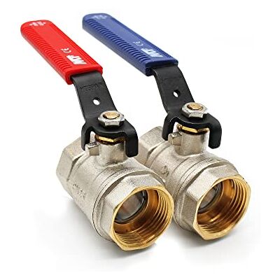 DOJA Barcelona Robinet à boisseau sphérique avec poignée à levier 2 pièces Bleu et rouge 3/4" Filetage intérieur Robinet d'arrêt en acier au carbone pour pompes à eau, robinets extérieurs - Publicité DOJA Barcelona Robinet à boisseau sphérique avec poignée à levier 2 pièces Bleu et rouge 3/4" Filetage intérieur Robinet d'arrêt en acier au carbone pour pompes à eau, robinets extérieurs - Publicité
