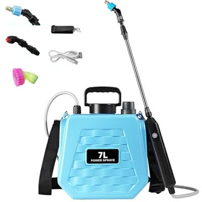 QUUGAR Pulvérisateur électrique,Pulverisateur de Jardin Rechargeable (Bleu 7L) 92cm Perche Pulvérisatrice Télescopique,7L/10L Pulverisateur de Jardin avec 3 Buses,Pulvérisateur à Dos pour Pelouse Cour - Publicité QUUGAR Pulvérisateur électrique,Pulverisateur de Jardin Rechargeable (Bleu 7L) 92cm Perche Pulvérisatrice Télescopique,7L/10L Pulverisateur de Jardin avec 3 Buses,Pulvérisateur à Dos pour Pelouse Cour - Publicité