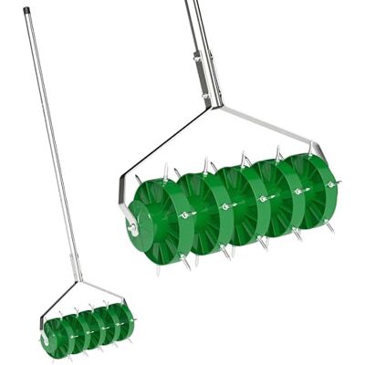 Outsunny Rouleau Aérateur de Pelouse Manuel 45 x 21 x 140 cm Vert Foncé - Publicité Outsunny Rouleau Aérateur de Pelouse Manuel 45 x 21 x 140 cm Vert Foncé - Publicité