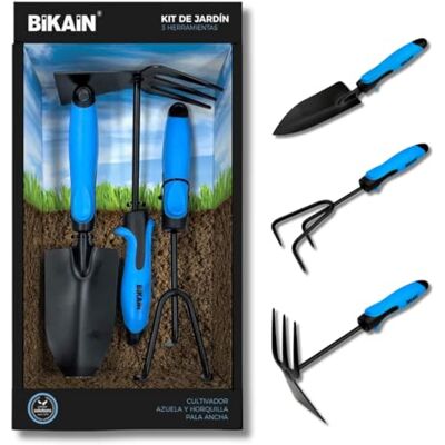 Kit d'outils de jardinage Bikain - 3 outils, 30cm, poignées antidérapantes - Publicité Kit d'outils de jardinage Bikain - 3 outils, 30cm, poignées antidérapantes - Publicité