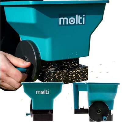 molti Epandeur Semoir 3L 12L 14L Epandeur manuel avec double barre de poussée Semoir à gazon Epandeur d'engrais Epandeur de sel Epandeur de graines pour engrais gazon (3 L) - Publicité molti Epandeur Semoir 3L 12L 14L Epandeur manuel avec double barre de poussée Semoir à gazon Epandeur d'engrais Epandeur de sel Epandeur de graines pour engrais gazon (3 L) - Publicité