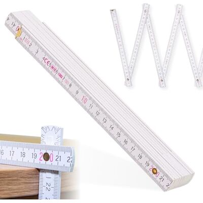 M METRIE Metrie™ Mètre pliant – Mètre en bois 2 m Mètres – BLANC – Échelle duplex, Fabriqué dans l’UE Robuste et précis pour Artisans et Bricoleurs BLOCK 72 – 1 pièce - Publicité M METRIE Metrie™ Mètre pliant – Mètre en bois 2 m Mètres – BLANC – Échelle duplex, Fabriqué dans l’UE Robuste et précis pour Artisans et Bricoleurs BLOCK 72 – 1 pièce - Publicité