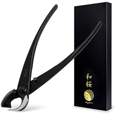 Wazakura Pince Coupe Branche Concave Incurvé, Outil Bonsaï Forgé à la Main au Japon, 200mm Acier Carbone Noir, Qualité Japonaise - Publicité Wazakura Pince Coupe Branche Concave Incurvé, Outil Bonsaï Forgé à la Main au Japon, 200mm Acier Carbone Noir, Qualité Japonaise - Publicité