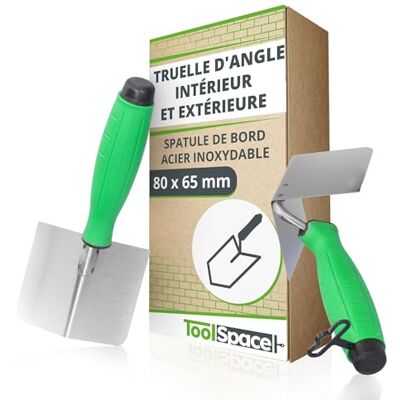 ToolSpace Truelles d'Angle Lot de 2 85x60 mm Intérieure Extérieure Spatule d'Angle Bi-matière Plâtrage Enduit Maçonnerie Plâtrier Artisan Cloison Sèche Stuc Rénovation Coins Murs 90° Acier Inoxydable - Publicité ToolSpace Truelles d'Angle Lot de 2 85x60 mm Intérieure Extérieure Spatule d'Angle Bi-matière Plâtrage Enduit Maçonnerie Plâtrier Artisan Cloison Sèche Stuc Rénovation Coins Murs 90° Acier Inoxydable - Publicité