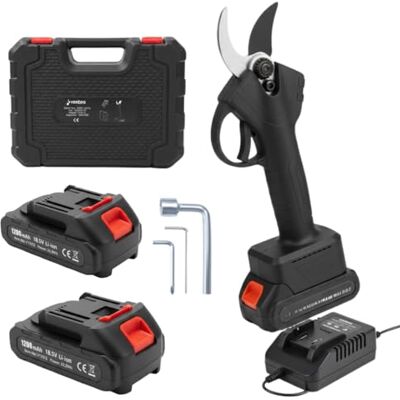 Venteo Sécateur Électrique sans Fil Deux Batteries 21 V Secateur de Jardin et Coupe Branche Batterie Rechargeable Outil Jardinage Outillage Professionnel - Publicité Venteo Sécateur Électrique sans Fil Deux Batteries 21 V Secateur de Jardin et Coupe Branche Batterie Rechargeable Outil Jardinage Outillage Professionnel - Publicité