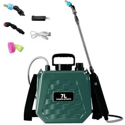 QUUGAR Pulvérisateur électrique,Pulverisateur de Jardin Rechargeable (Vert 7L) 92cm Perche Pulvérisatrice Télescopique,7L/10L Pulverisateur de Jardin avec 3 Buses,Pulvérisateur à Dos pour Pelouse Cour - Publicité QUUGAR Pulvérisateur électrique,Pulverisateur de Jardin Rechargeable (Vert 7L) 92cm Perche Pulvérisatrice Télescopique,7L/10L Pulverisateur de Jardin avec 3 Buses,Pulvérisateur à Dos pour Pelouse Cour - Publicité