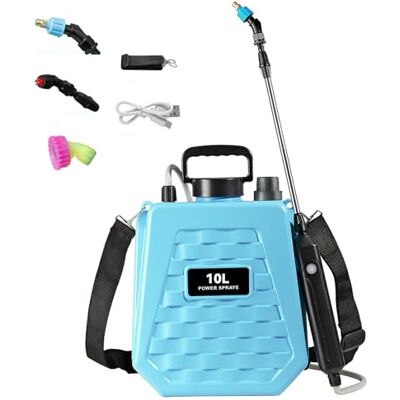 QUUGAR Pulvérisateur électrique,Pulverisateur de Jardin Rechargeable (Bleu 10L) 92cm Perche Pulvérisatrice Télescopique,7L/10L Pulverisateur de Jardin avec 3 Buses,Pulvérisateur à Dos pour Pelouse Cour - Publicité QUUGAR Pulvérisateur électrique,Pulverisateur de Jardin Rechargeable (Bleu 10L) 92cm Perche Pulvérisatrice Télescopique,7L/10L Pulverisateur de Jardin avec 3 Buses,Pulvérisateur à Dos pour Pelouse Cour - Publicité