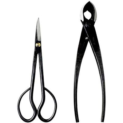 Wazakura Ensemble Outils Essentiels Japonais pour Bonsaï et Jardinage Fabriqués au Japon, Ciseaux Sécateur Satsuki 180 mm et Coupe Branche Concave 200 mm, Acier Carbone - Publicité Wazakura Ensemble Outils Essentiels Japonais pour Bonsaï et Jardinage Fabriqués au Japon, Ciseaux Sécateur Satsuki 180 mm et Coupe Branche Concave 200 mm, Acier Carbone - Publicité