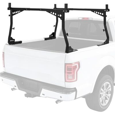 Garvee Support d'échelle Robuste pour Pick-up – Rack de Benne Extensible 123-185 cm, capacité 1000 LB, Installation sans perçage, idéal pour échelles, Kayaks, matériaux et Outils – Acier – Noir - Publicité Garvee Support d'échelle Robuste pour Pick-up – Rack de Benne Extensible 123-185 cm, capacité 1000 LB, Installation sans perçage, idéal pour échelles, Kayaks, matériaux et Outils – Acier – Noir - Publicité