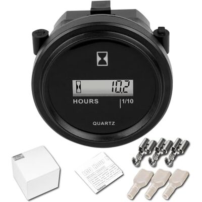 NInE-ROnG JR-HM005DC Compteur horaire DC 4.5-90V Compteur horaire LCD rond à quartz pour chariot à fourche, Bateau, Tracteur, Générateur, Moteur, Tondeuse - Publicité NInE-ROnG JR-HM005DC Compteur horaire DC 4.5-90V Compteur horaire LCD rond à quartz pour chariot à fourche, Bateau, Tracteur, Générateur, Moteur, Tondeuse - Publicité