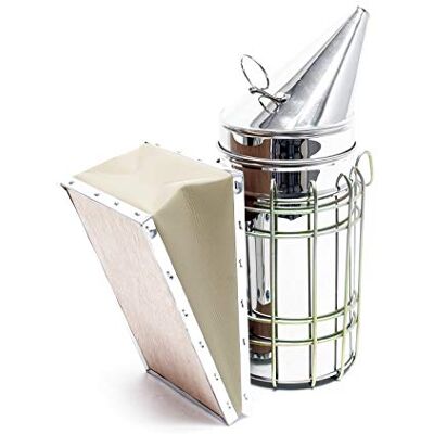 WilTec Enfumoir Ruche Abeille Bee Smoker Pulvérisateur Acier galvanisé Cuir de bœuf Équipement Apiculture - Publicité WilTec Enfumoir Ruche Abeille Bee Smoker Pulvérisateur Acier galvanisé Cuir de bœuf Équipement Apiculture - Publicité