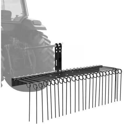 VEVOR Râteau Paysager Tracté 153 cm Râteau Déchaumeur Remorquable pour Attelage 3 Points Tracteurs Catégorie 1 Collecte Aiguilles de Pin, Paille, Feuilles, Nettoyage Jardin, 26 Dents Acier à Ressort - Publicité VEVOR Râteau Paysager Tracté 153 cm Râteau Déchaumeur Remorquable pour Attelage 3 Points Tracteurs Catégorie 1 Collecte Aiguilles de Pin, Paille, Feuilles, Nettoyage Jardin, 26 Dents Acier à Ressort - Publicité