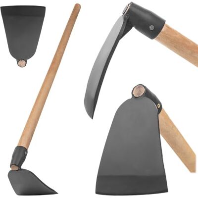 KADAX Talon de jardin avec long manche en bois et lame en acier robuste, talon en acier forgé, talon de plante pour jardinage, talon de mauvaises herbes (avec tige) - Publicité KADAX Talon de jardin avec long manche en bois et lame en acier robuste, talon en acier forgé, talon de plante pour jardinage, talon de mauvaises herbes (avec tige) - Publicité