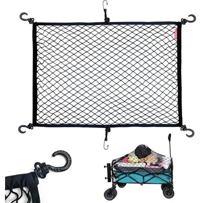 Mamiko ISIU – Filet de Chargement pour Chariot Utilitaire Pliable, Chariot de Jardin, Chariot de Plage, en Nylon Robuste avec Sac de Rangement, 96,5 x 81,3 cm - Publicité Mamiko ISIU – Filet de Chargement pour Chariot Utilitaire Pliable, Chariot de Jardin, Chariot de Plage, en Nylon Robuste avec Sac de Rangement, 96,5 x 81,3 cm - Publicité
