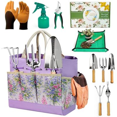 SLARMOR Kit de Jardinage Robuste 10 pièces en Acier Inoxydable avec sécateur Gants et Sac de Rangement idéal pour Femmes et Hommes Un Cadeau Parfait pour Les jardiniers - Publicité SLARMOR Kit de Jardinage Robuste 10 pièces en Acier Inoxydable avec sécateur Gants et Sac de Rangement idéal pour Femmes et Hommes Un Cadeau Parfait pour Les jardiniers - Publicité
