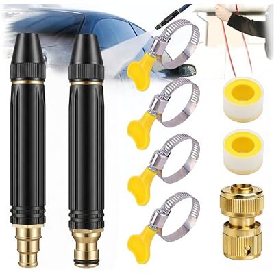 Yutissi 2set Pistolet à Eau Haute Pression pour Lavage Voiture à Domicile avec Buse De Surpression, Jet Hydro Pressure RéGlable pour Le Lavage Voiture Le Nettoyage De Terrasse Et L'Arrosage des Plantes - Publicité Yutissi 2set Pistolet à Eau Haute Pression pour Lavage Voiture à Domicile avec Buse De Surpression, Jet Hydro Pressure RéGlable pour Le Lavage Voiture Le Nettoyage De Terrasse Et L'Arrosage des Plantes - Publicité